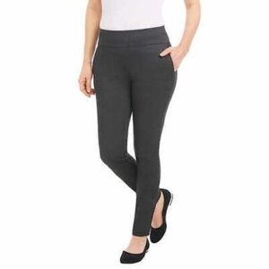 NWT Dalia Built-in Tummy Control Mid Rise Pull-on Gray Stretch Pants Size XXL